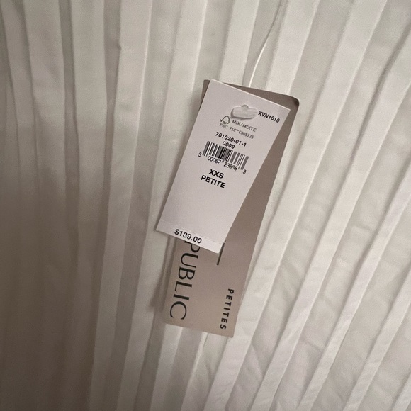 NWT - Banana Republic Pleated Poplin Mini Dress - Picture 2 of 5